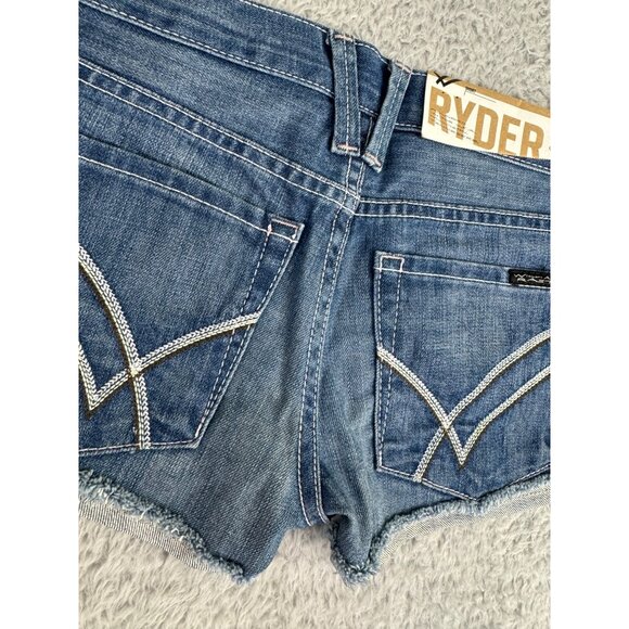 William Rast Ryder Womens Distressed Denim Shorts Size 23 - Picture 13 of 15